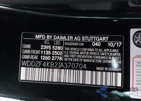 2018 Mercedes-Benz E 300 4Matic from USA, damaged, VIN WDDZF4KB2JA370704